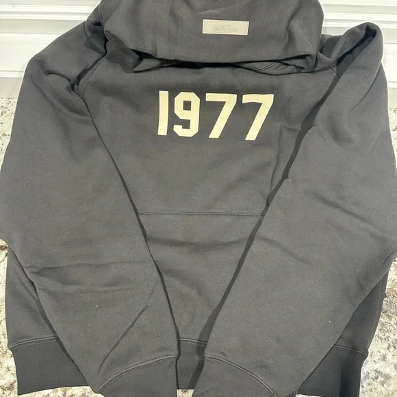 NWT 100% authentic essentials 1977 hoodie iron color - Picture 1 of 5